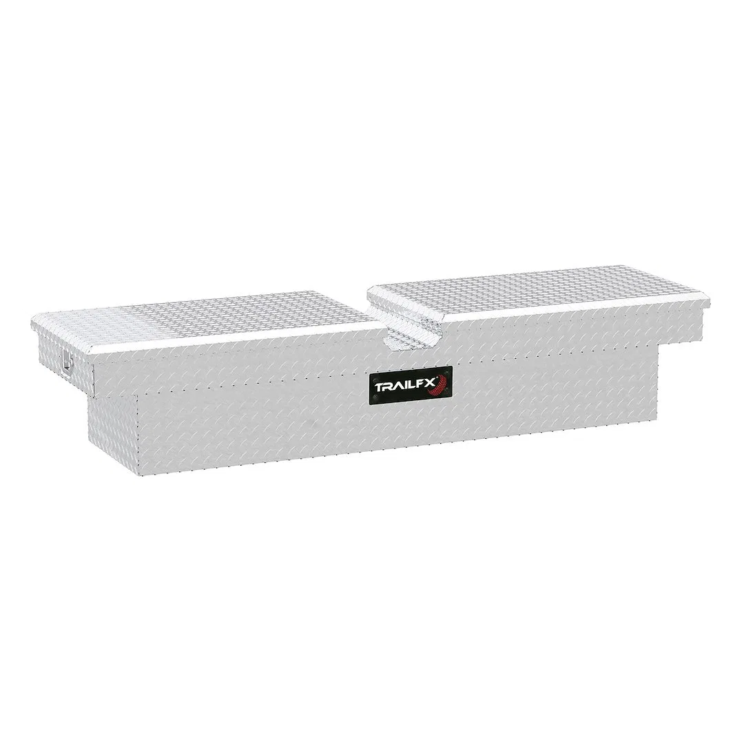 140701 – TRAILFX Tool Box, Crossover Standard Diamond Tread Bright Polished 16 Gauge Aluminum 19-1/4 Inch Length x 69...
